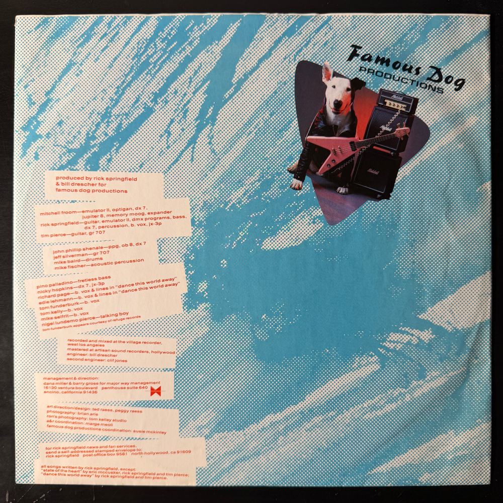 Rick Springfield – Tao (Германия 1985г.) Т