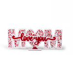 Табличка интерьерная "Love you MOM", "Люблю тебя, мама", 3D печать