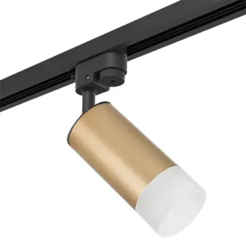 Трековый светильник однофазный 1*GU10 R1T44031 чёрный/золото Barra Rullo Lightstar