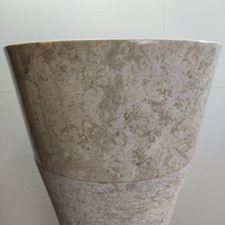 Раковина напольная из мрамора Cream MN-01362 (40*40*90 см)