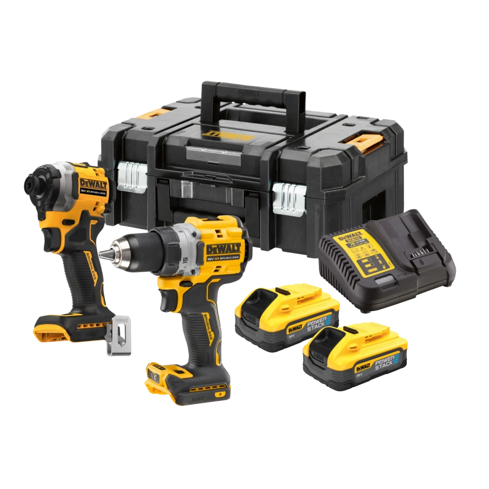 Набор DeWalt DCK2051E2T: DCD800 + DCF850, 2 × 1,7 А·ч POWERSTACK