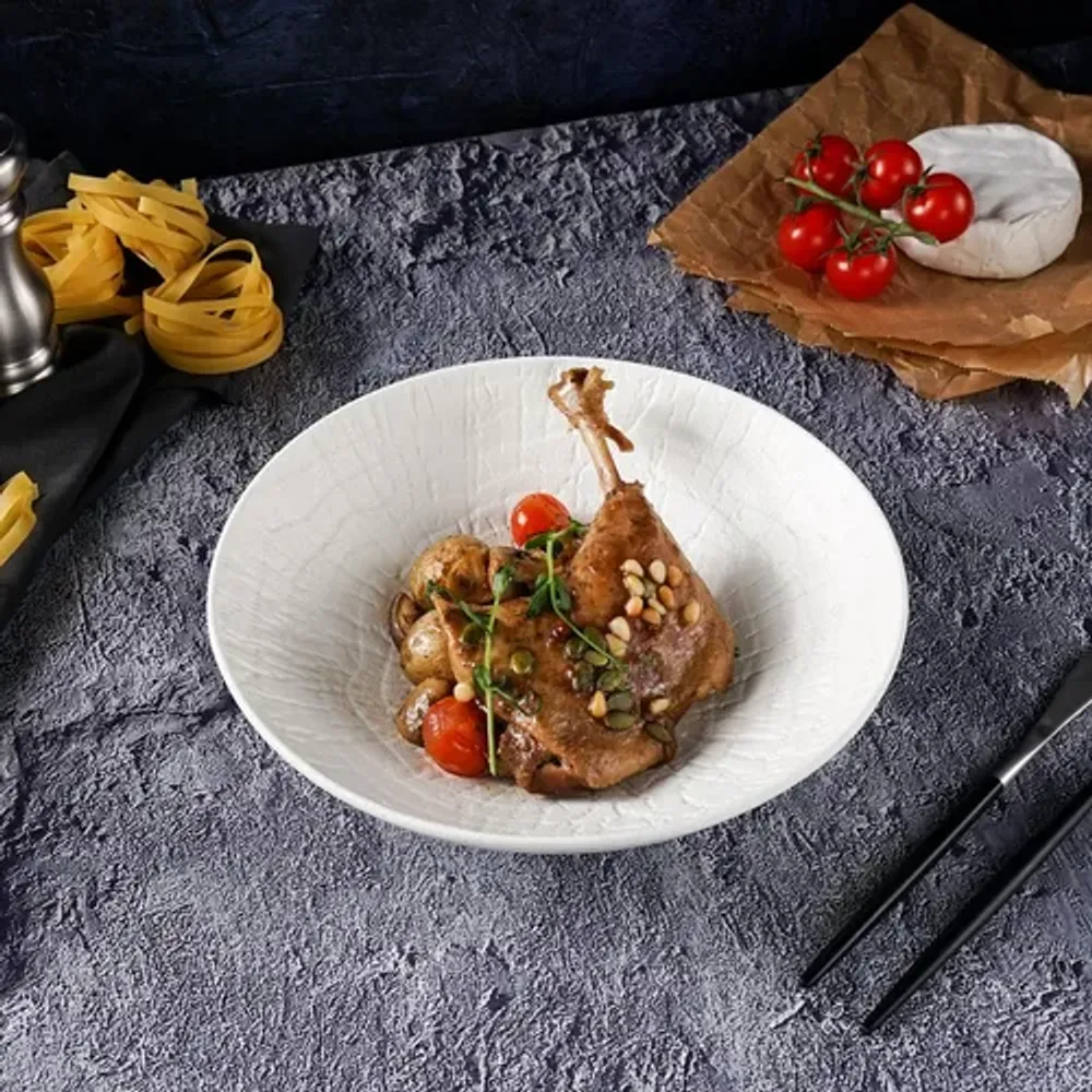 Салатник 1000 мл d 24 см h5,7 cм White Raw Wood P.L. Proff Cuisine [4]