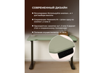 Компьютерный стол Woodville Маркос 140х80 зеленый, черный, ножки черные
