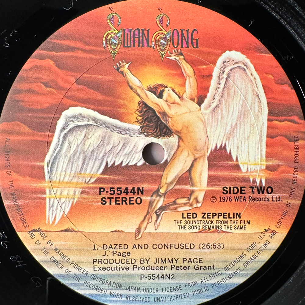 Led Zeppelin ‎– The Soundtrack From The Film The Song Remains The Same 2LP (Япония 1976г.)