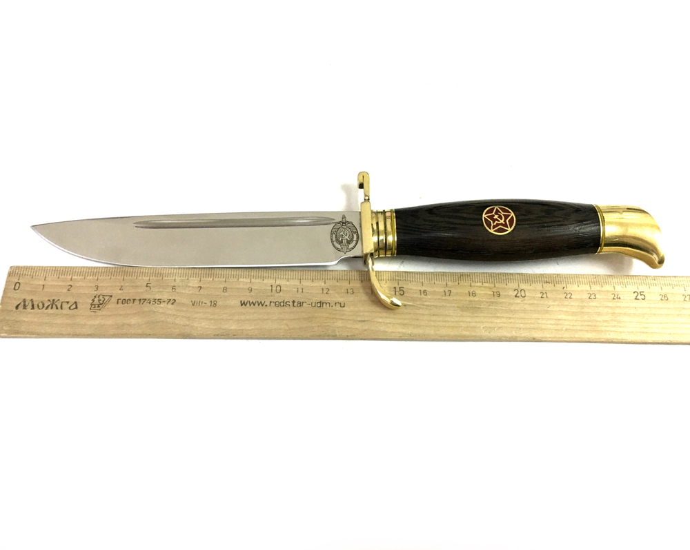Финка НКВД со звездой, сталь 95х18, венге