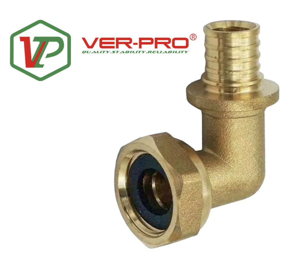 АКС. Уголок с НАК. гайкой  16*1/2 F  "VER-PRO"  (200/10шт)