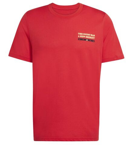 Мужская теннисная футболка Adidas Padel Wanted Graphic - red