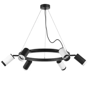 Люстра подвесная 6*GU10 LR01637336376 черный/белый Rullo Lightstar