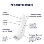 Вакуумный клиторальный стимулятор Satisfyer Curvy 1+ (белый)