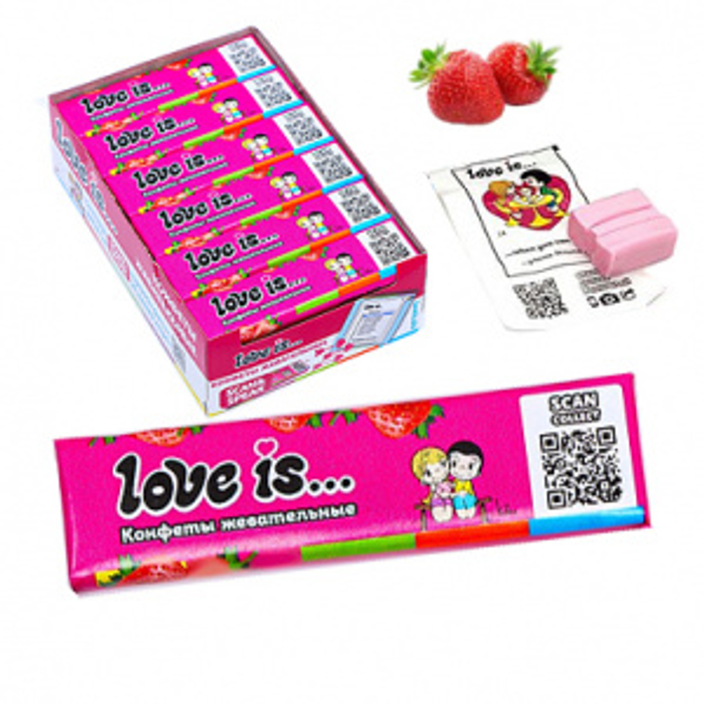 Жев.конф. Love is... Клубника 20гр*24