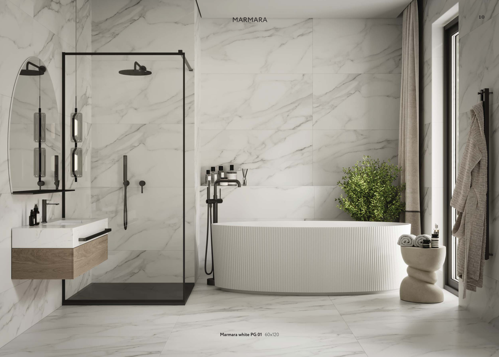 Мармара бел КГ / Marmara white PG 01 600х1200 (стандарт)