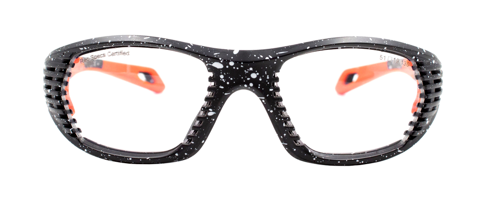 Спортивные очки с диоптриями Rec Specs / Ma-1 / Spotted Matte Black Orange / детские до 10 лет
