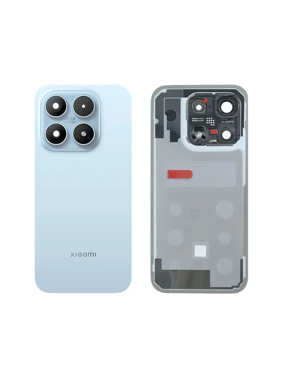 Задняя крышка для Xiaomi 17 голубая (Blue) со стеклом камеры