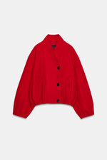 ДВУБОРТНАЯ КУРТКА ИЗ МЯГКОЙ ТКАНИ — ZARA