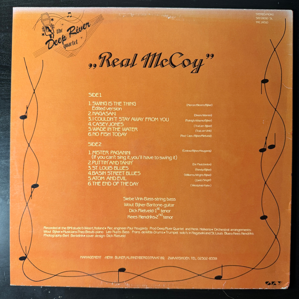 The Deep River Quartet ‎– Real McCoy (Голландия 1984г.)