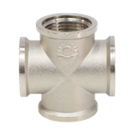 Крест латунь никель Ду 25 (1") ВР VALFEX VF.760.N.100
