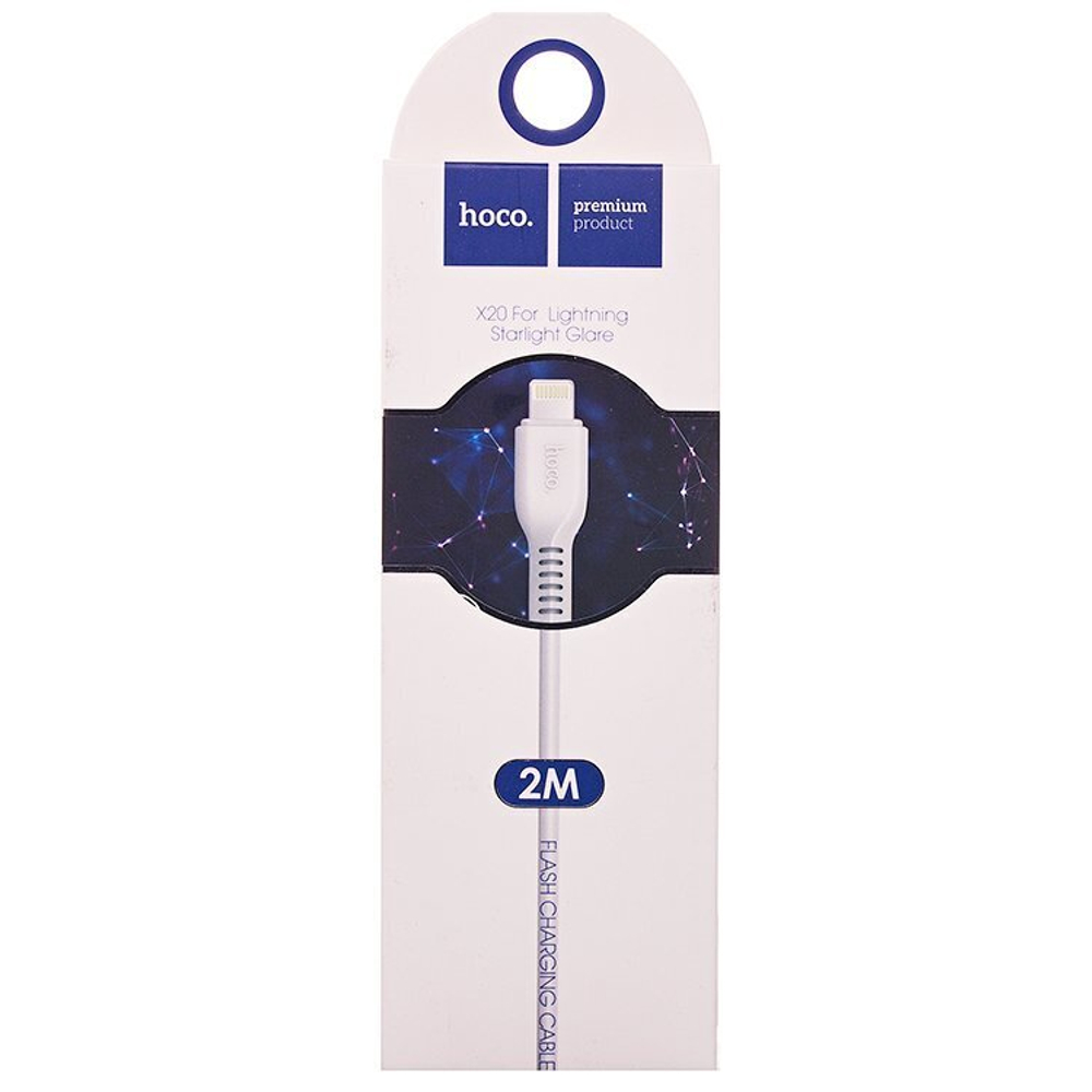 Кабель HOCO X20 USB-Lightning 2А 2м PVC White