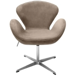 Кресло Bradex Home SWAN STYLE CHAIR, бежевый, искусственная замша