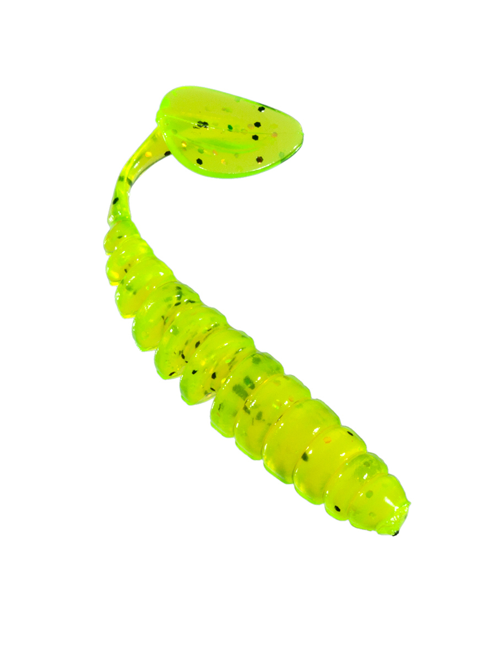 Приманка ZUB-SHAD  40мм(1,5")-12шт, (цвет 310) желтый с блестками