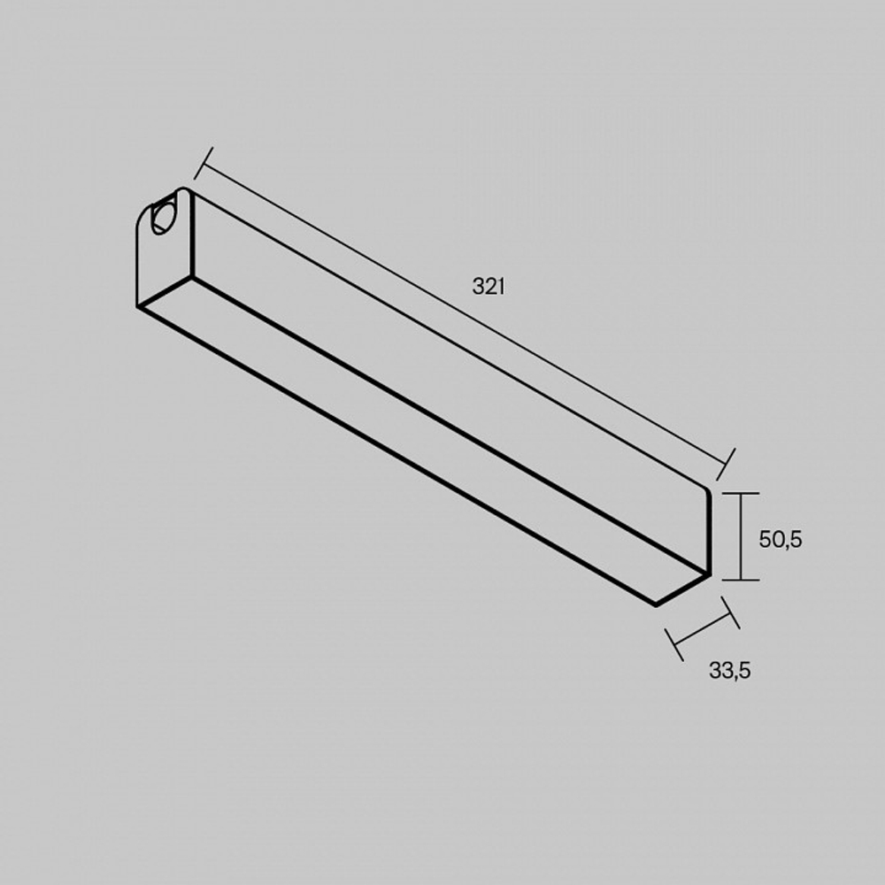Накладной светильник Maytoni Technical Basis TR238-1-12W3K-B