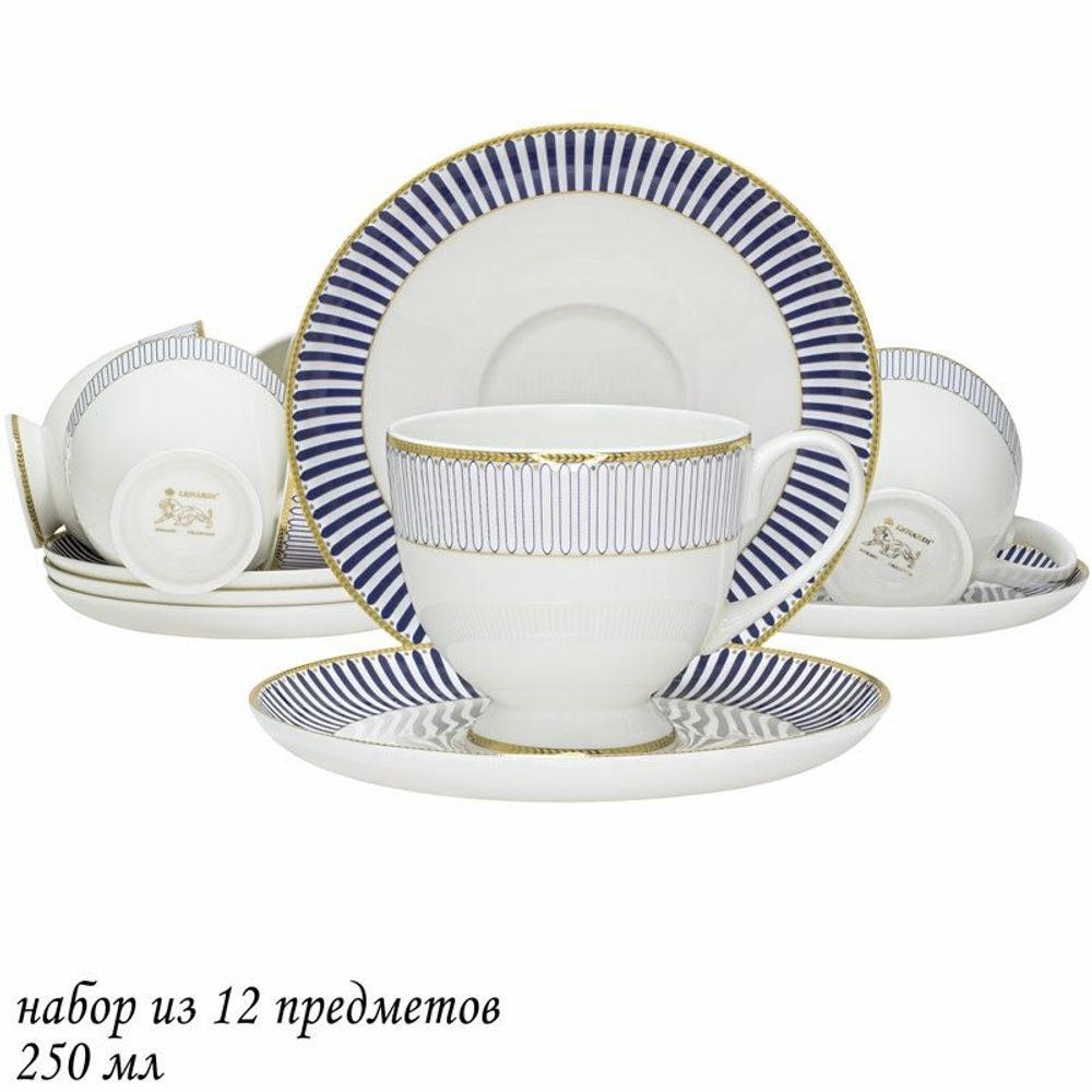Lenardi 145-455 Чайный набор 12пр. 250 мл ИНФАНТА в под.уп.(х10)Костяной фарфор