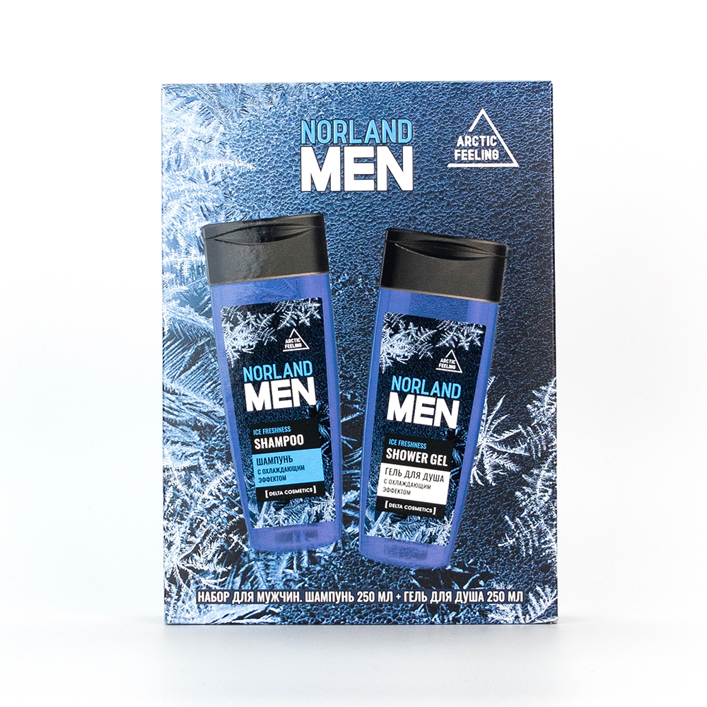 Косметический набор муж. Norland Men "Ice Freshness" (гель д/душа 250 мл + шампунь 250 мл)