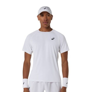 Мужская теннисная футболка Asics Match Short Sleeve - brilliant white