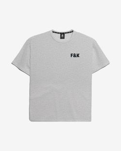 Футболка оверсайз F&K меланж серая