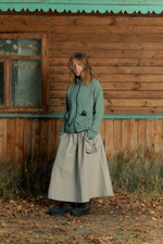 Худи Called a Garment Grid-Tex Hoodie "Olive Grey"