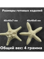Молд силиконовый Морская звезда 2шт