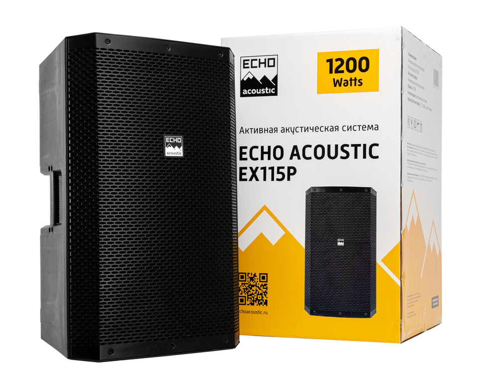 Echo Acoustic EX115P Акустическая система 15' (активная), 1200Вт (Peak), DSP, LF:1x15', HF:1x1,4', стакан 35мм, цвет черный
