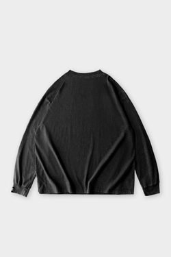 Лонгслив SHMOT "MUGSHOTS" GARMENT DYE Черный