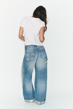 TRF СКЛАДНЫЕ ДЖИНСЫ С НИЖНЕЙ ЛИНИЕЙ ТАЛИИ - zara