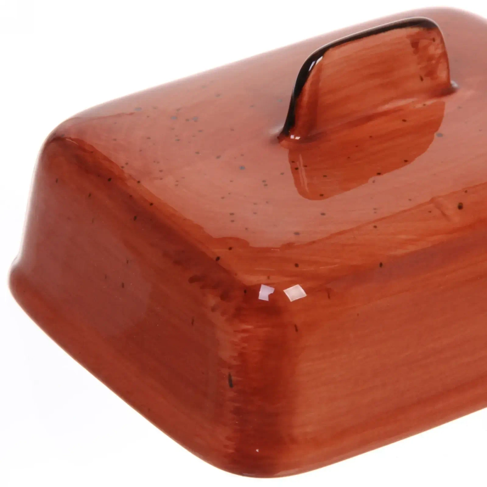 Масленка керамическая «Corsica orange» 16,5*13*7,8см