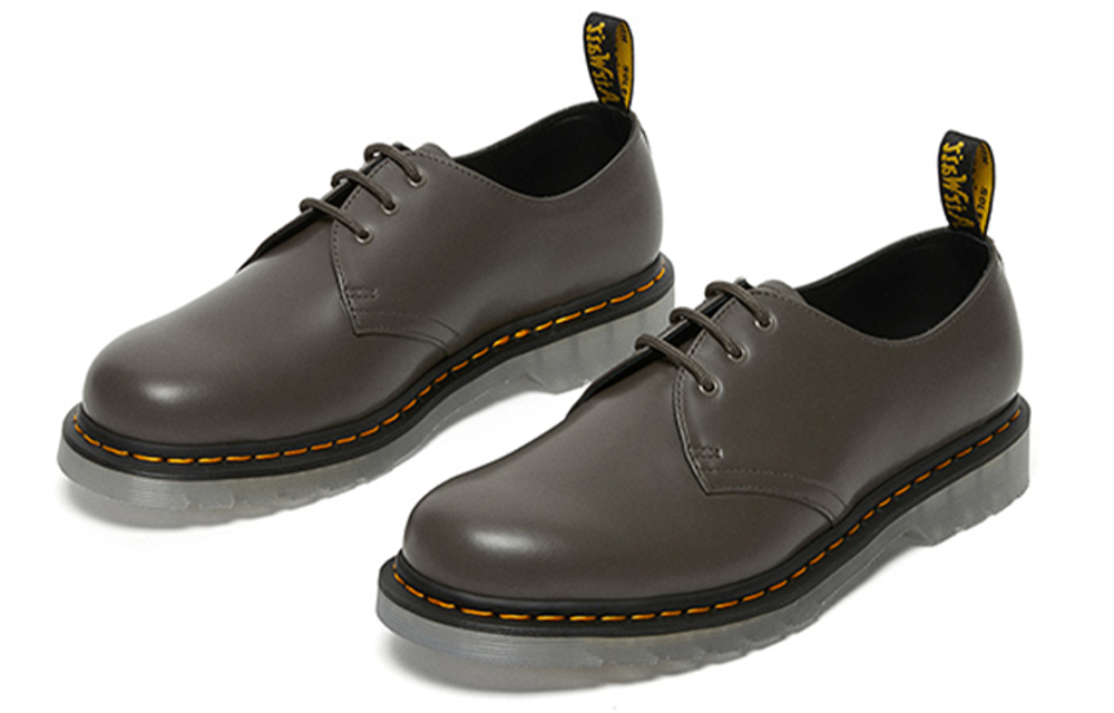 Dr. Martens 1461 Iced Smooth Leather Oxford Shoes "Olive Green" Women"s