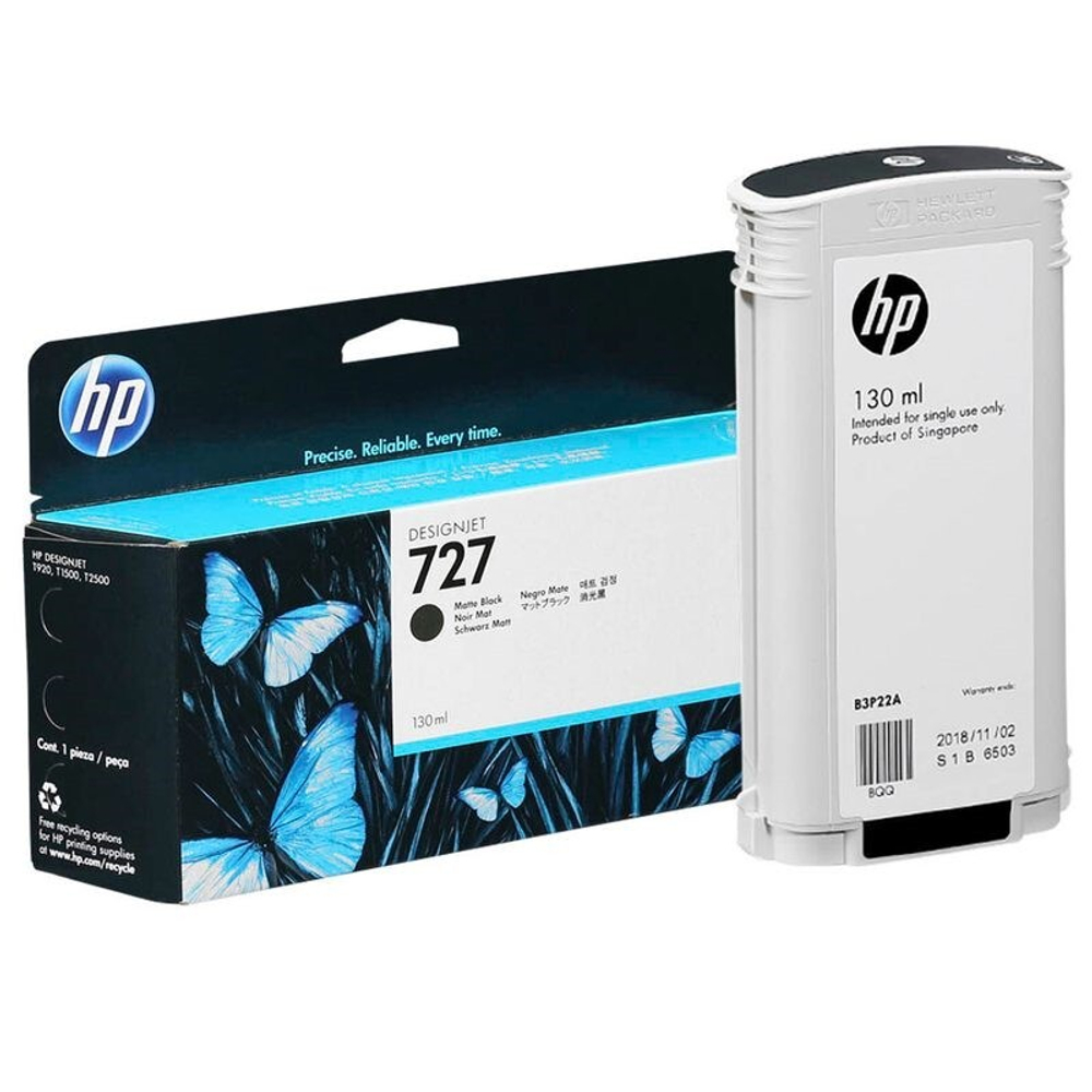 Картридж HP 727 (B3P22A) для DesignJet T920/T930/T1500/T1530/T2500/T2530 черный матовый (130 мл)