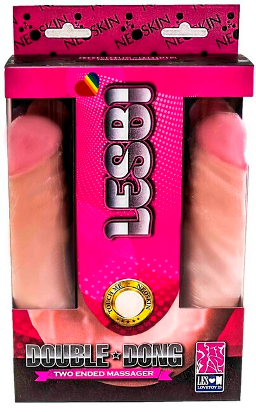 Гибкий двусторонний фаллос Double Dong (46 см) (Цвет: телесный)