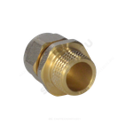 Муфта МП латунь никель обжим Дн 20х3/4" НР ГОСТ 32415-2013 7001 Aquasfera 7001-04