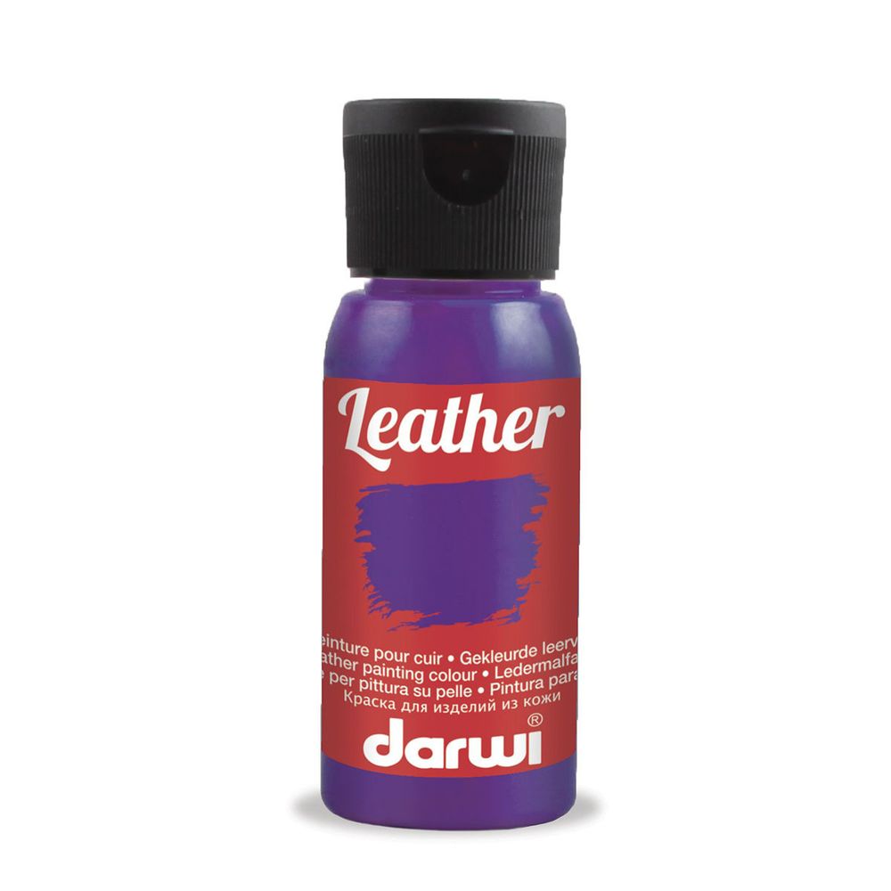 Краска для кожи Darwi Leather, 50мл, 900 фиолетовый