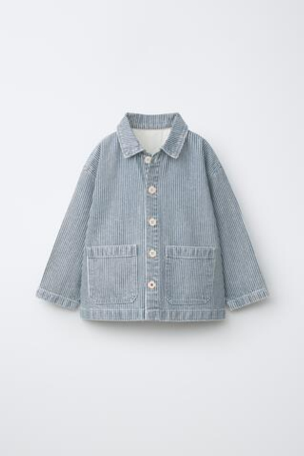 ZARA КУРТКА-РУБАШКА В ПОЛОСКУ, ПОЛОСКИ