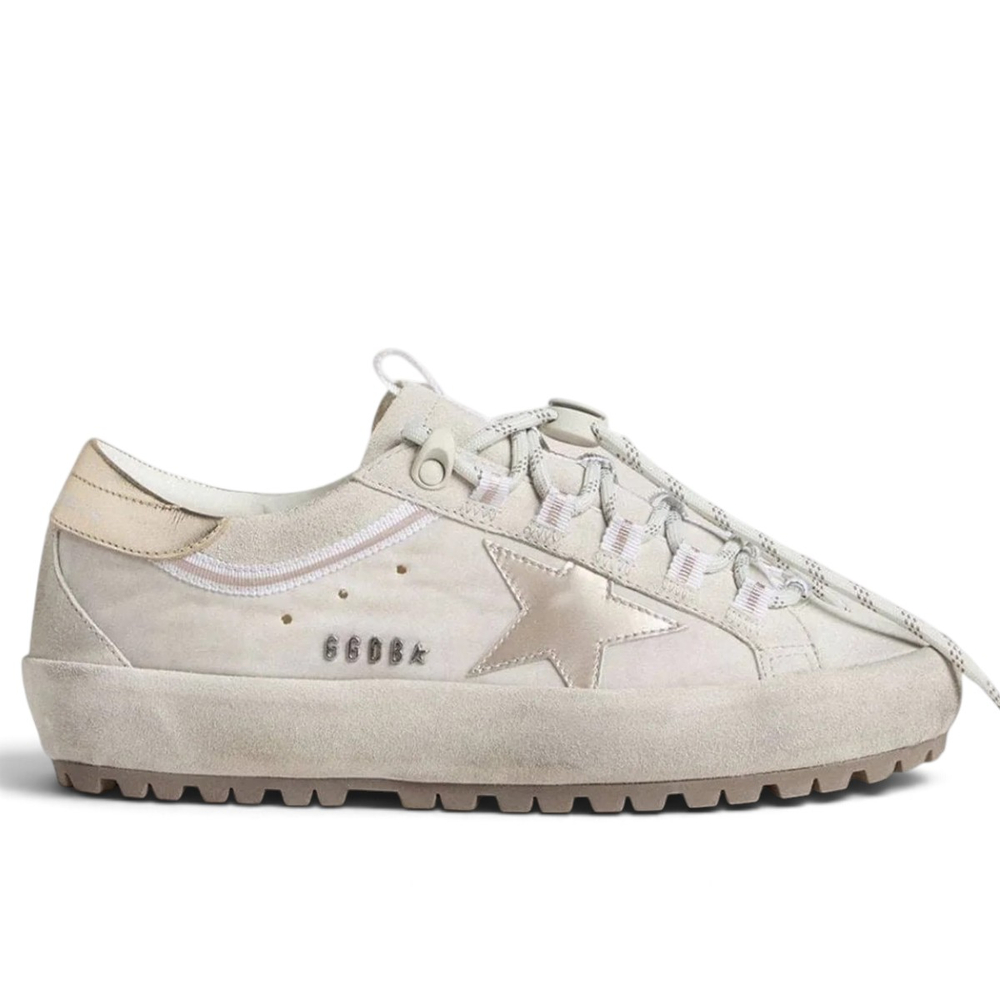 Women’s Super-Star Ski in Light Gray Nylon With Metallic Star