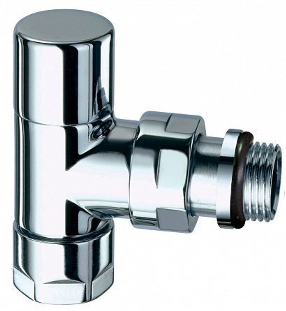 Вентиль запорный угловой, TOP LINE, 1/2" гайка М24х19, серебро, EPDM