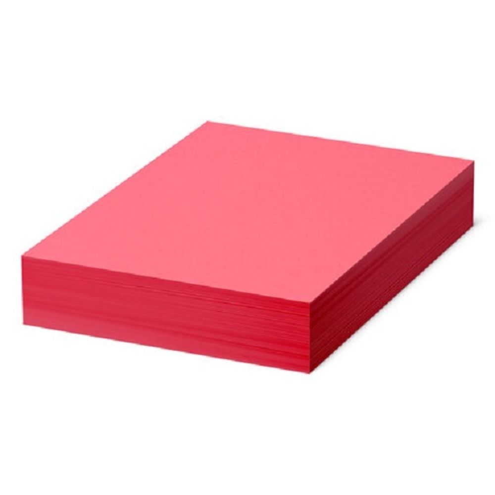 Бумага цветная А4, 80г/м2, Brauberg, 500л, красная интенсив