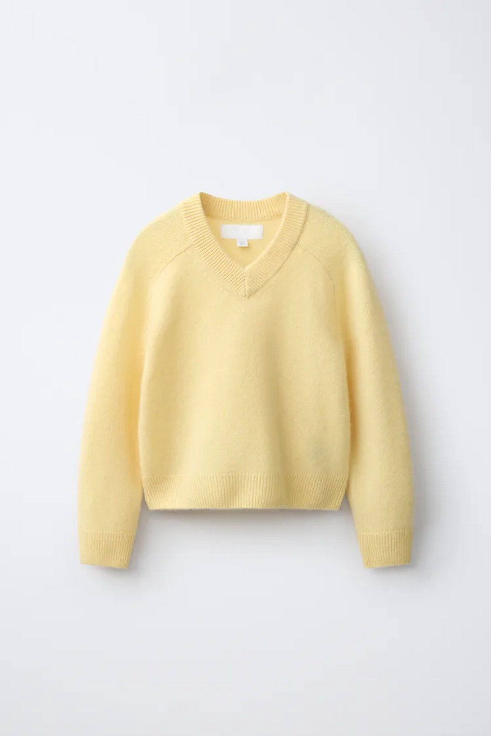 ZARA СВИТЕР ИЗ 100% КАШЕМИРА, СВЕТЛО-ЖЕЛТЫЙ
