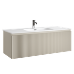 Тумба подвесная SANCOS Сноб Р 1.0 (Snob R 1.0) 1195х445х406, c одним ящиком оснащенным доводчиками, Бежевый матовый (Beige Soft), арт.SNR1.0120CE