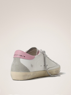 Super Star with suede star and pink heel tab