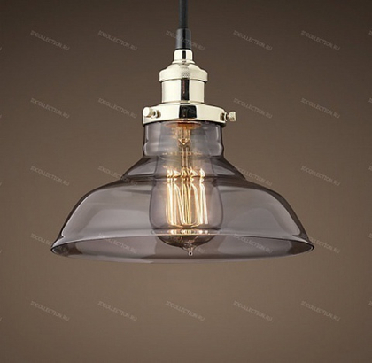 Потолочный светильник 20TH C. FACTORY FILAMENT SMOKE GLASS BARN Restoration Hardware
