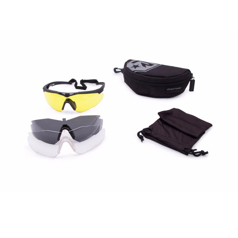 Очки баллистические Revision Stinger Hawk Yellow/Clear/Smoke Black Frame