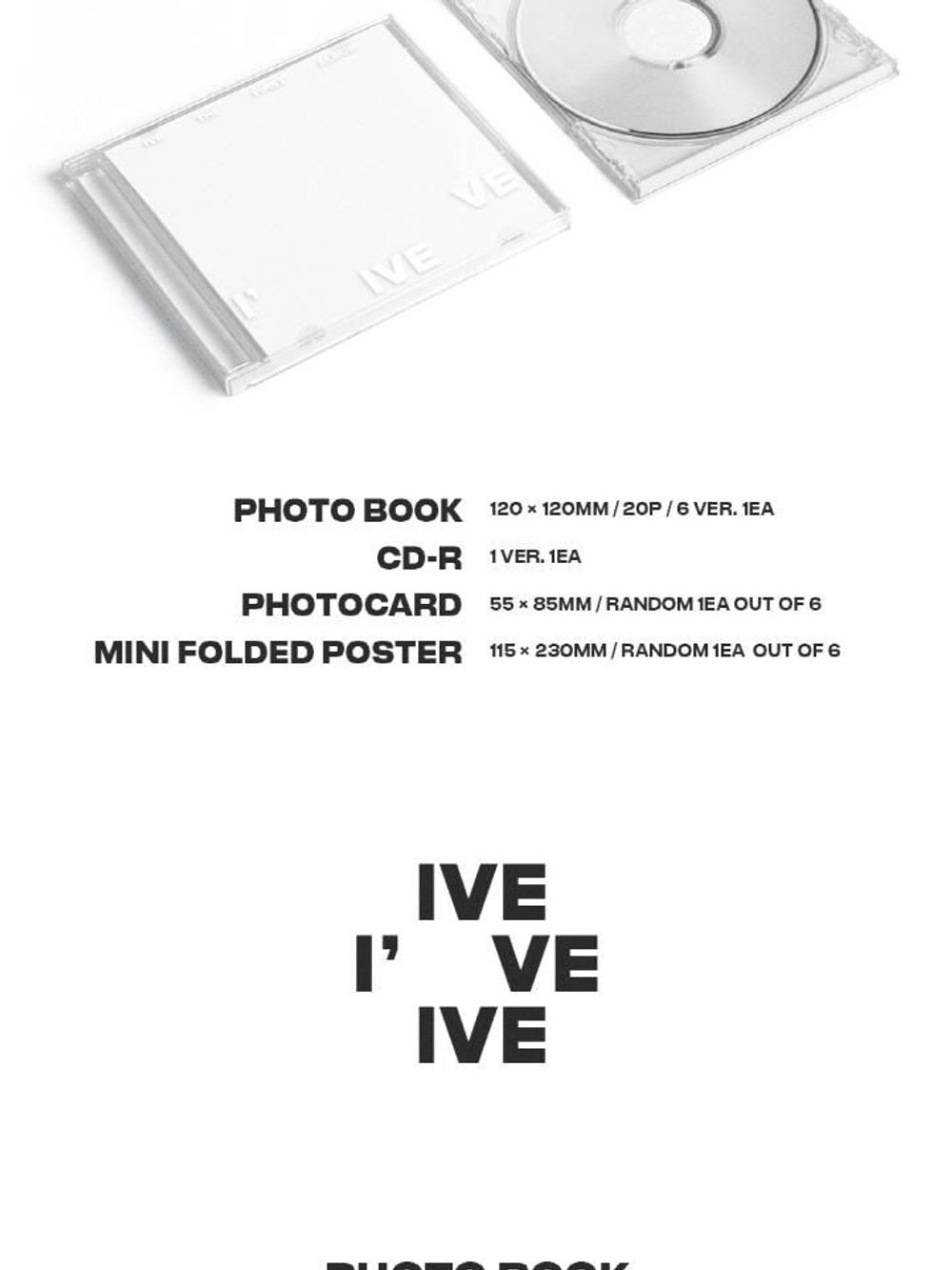 Альбом IVE - I'VE IVE 1st Album JEWEL CASE 6 Version SET