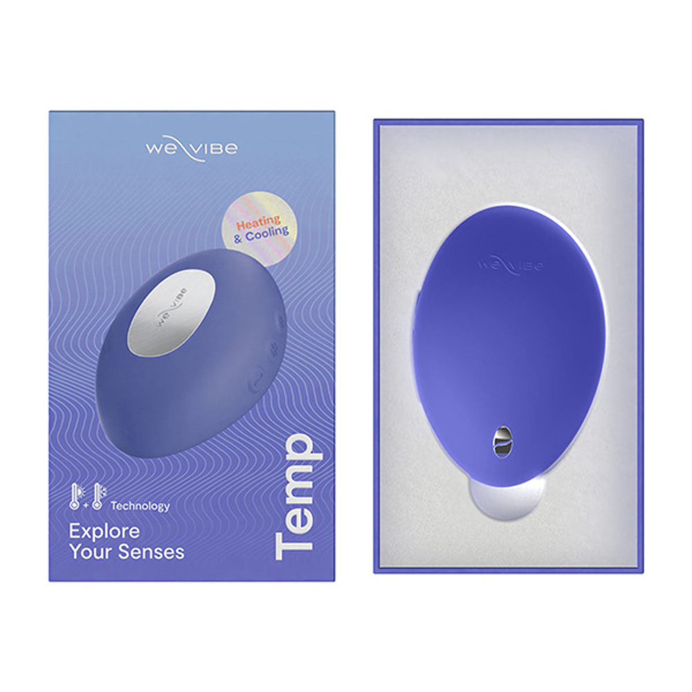 Сиреневый клиторальный вибратор 9,6см We-Vibe Temp Heating & Cooling Massager Lavender Blue SNHS1SGE
